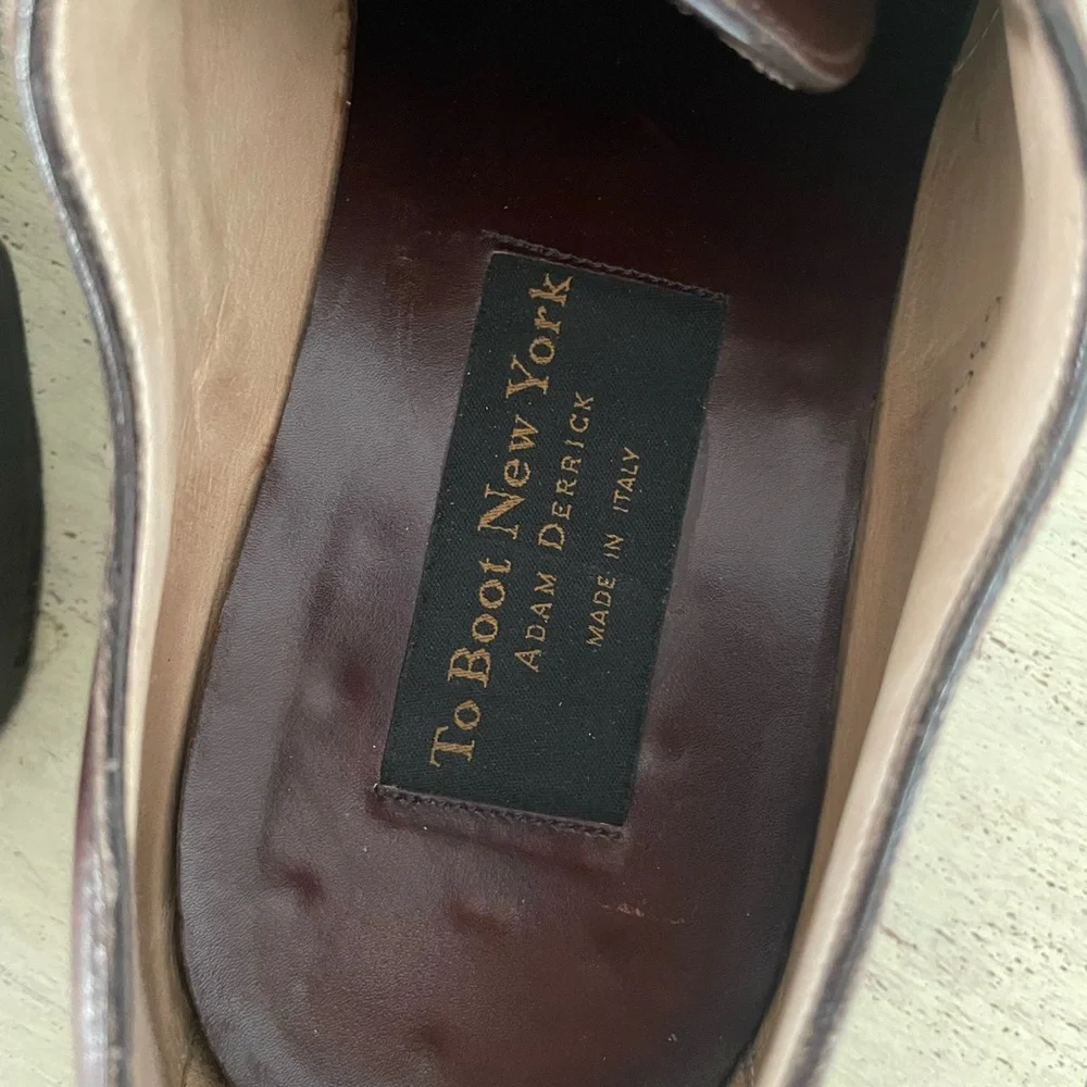TO BOOT NEW YORK Hand Made‎ in Italy Brown Derby in Italian Calf Size 12 1/2